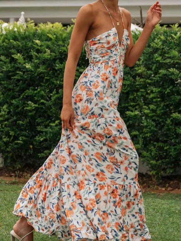 Floral-Print Maxi Dress