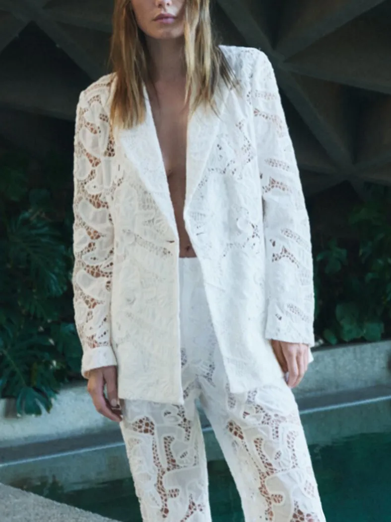 Elegant Casual Lace Loose Suit Jacket