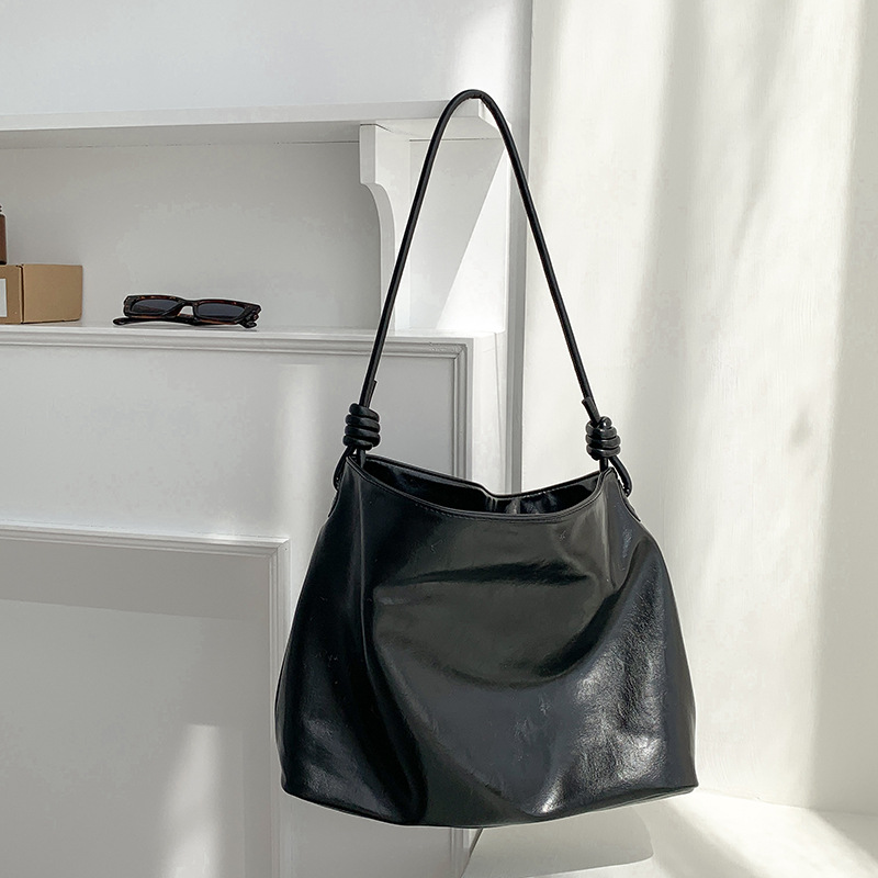 Soft Leather Tote Commuter Large Capacity Shoulder Bag