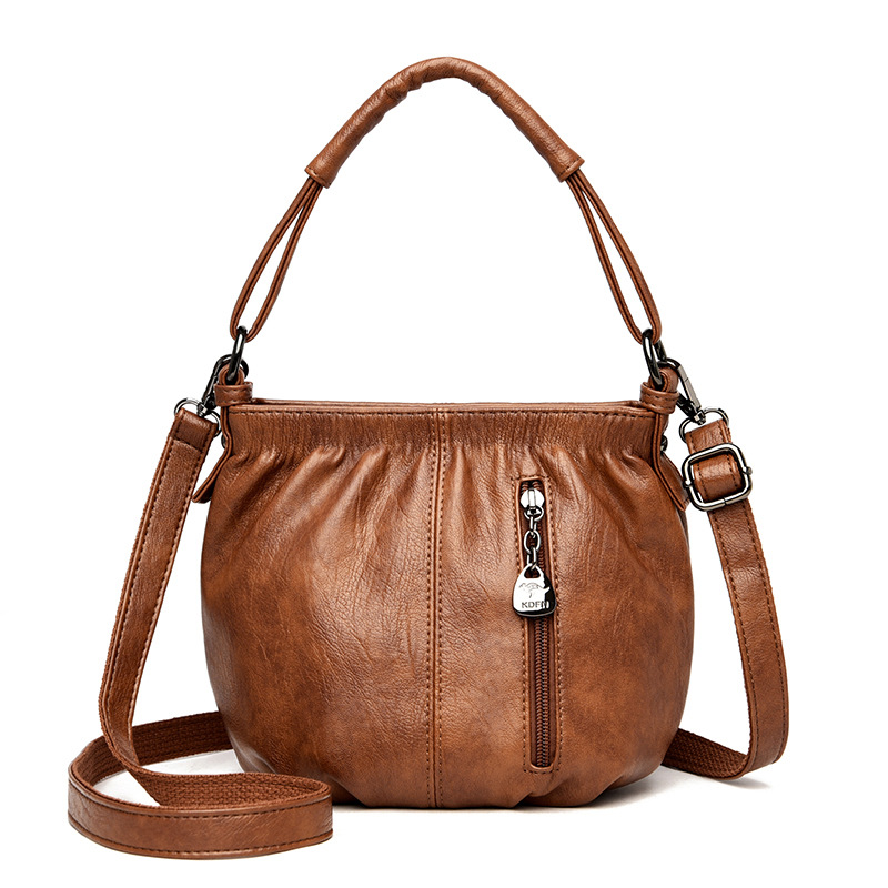 Simple Bucket Bag Casual Purse Bag Shoulder Slung Bag